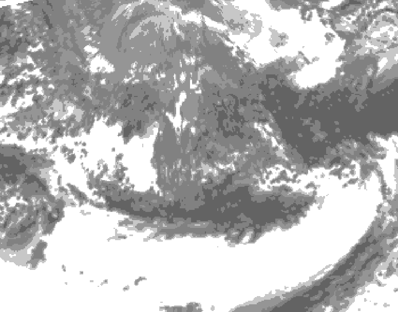 GDPS total cloud 204 hour forecast chart for Canada based on 2026/10/01 1200Z data