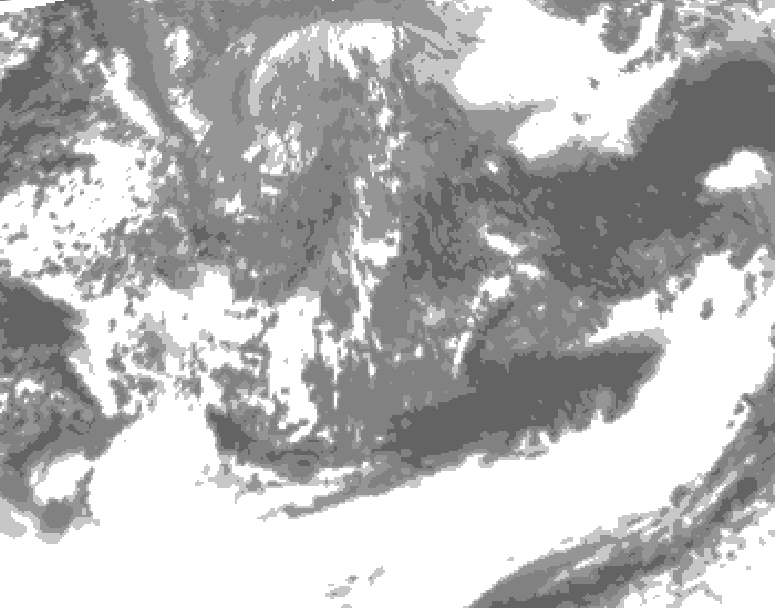 GDPS total cloud 216 hour forecast chart for Canada based on 2026/10/01 1200Z data