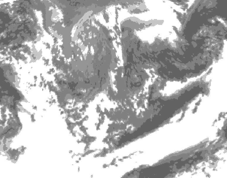 GDPS total cloud 228 hour forecast chart for Canada based on 2026/10/01 1200Z data