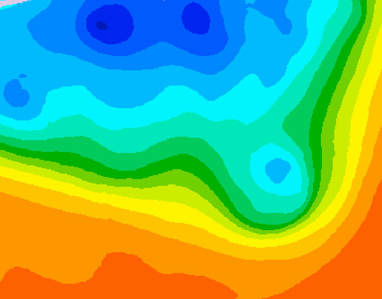 GDPS 500 millibar geopotential height 096 hour forecast chart for Canada based on 2026/10/02 0000Z data