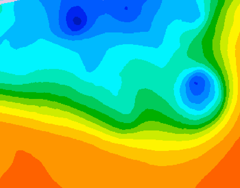 GDPS 500 millibar geopotential height 120 hour forecast chart for Canada based on 2026/10/02 0000Z data