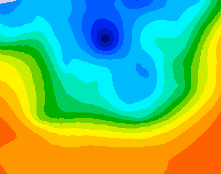 GDPS 500 millibar geopotential height 192 hour forecast chart for Canada based on 2026/10/02 0000Z data