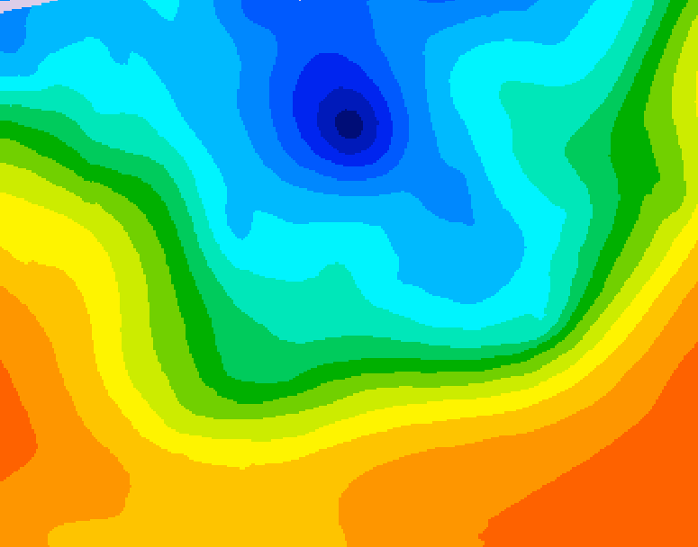 GDPS 500 millibar geopotential height 204 hour forecast chart for Canada based on 2026/10/02 0000Z data