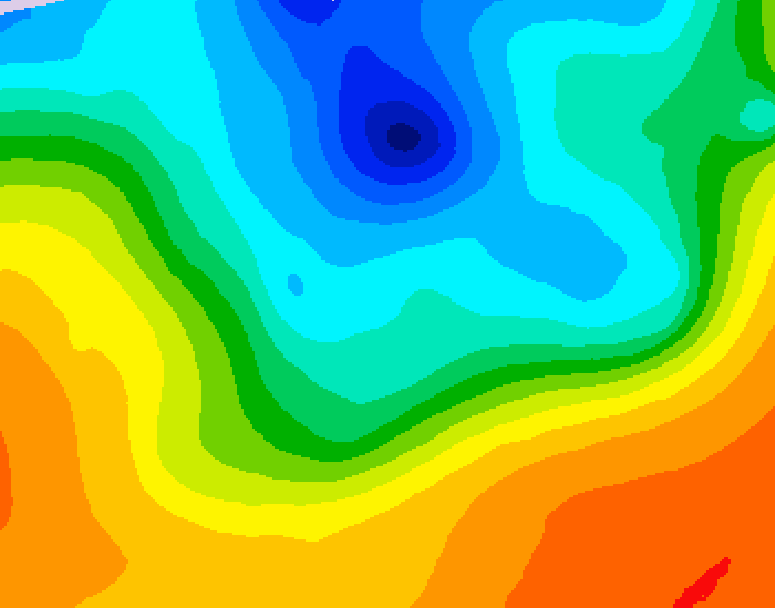 GDPS 500 millibar geopotential height 216 hour forecast chart for Canada based on 2026/10/02 0000Z data