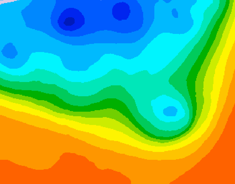 GDPS 500 millibar geopotential height 084 hour forecast chart for Canada based on 2026/10/02 1200Z data