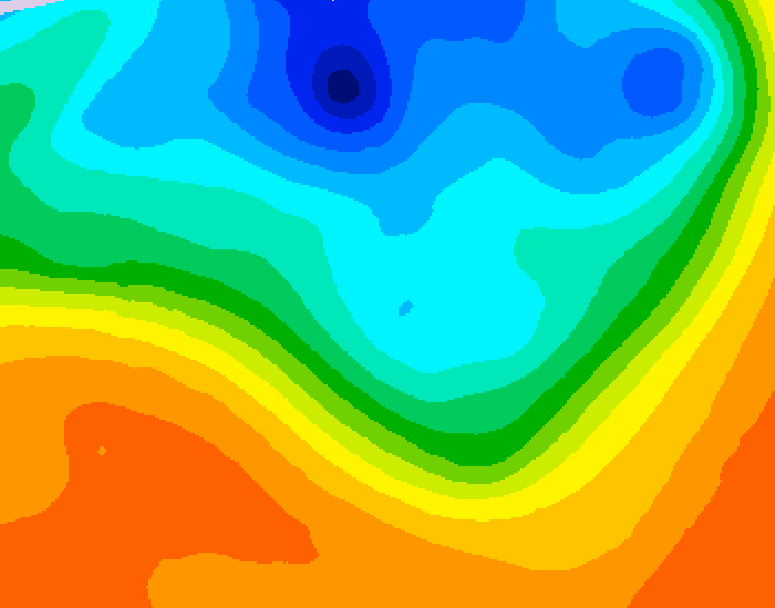 GDPS 500 millibar geopotential height 144 hour forecast chart for Canada based on 2026/10/02 1200Z data