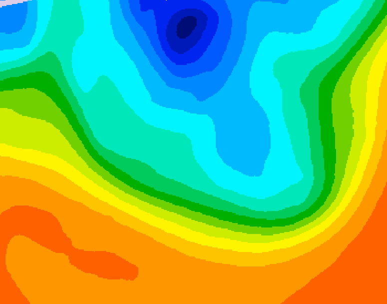 GDPS 500 millibar geopotential height 180 hour forecast chart for Canada based on 2026/10/02 1200Z data