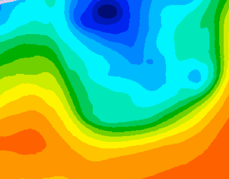 GDPS 500 millibar geopotential height 204 hour forecast chart for Canada based on 2026/10/02 1200Z data