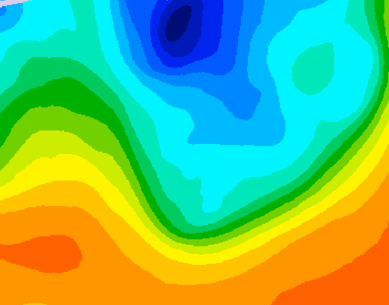GDPS 500 millibar geopotential height 216 hour forecast chart for Canada based on 2026/10/02 1200Z data