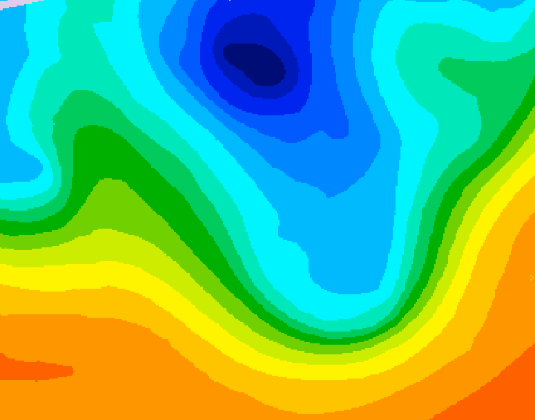 GDPS 500 millibar geopotential height 240 hour forecast chart for Canada based on 2026/10/02 1200Z data