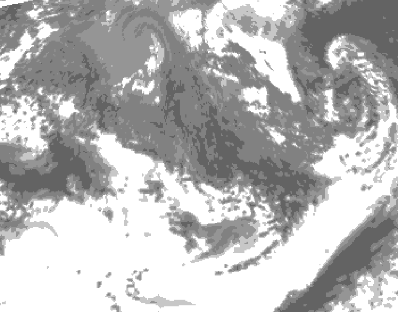 GDPS total cloud 144 hour forecast chart for Canada based on 2026/10/02 0000Z data