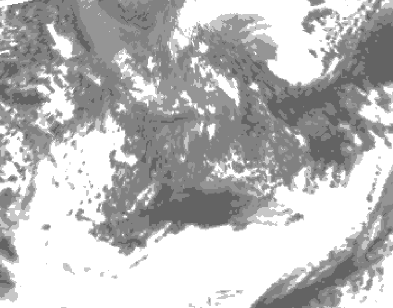 GDPS total cloud 210 hour forecast chart for Canada based on 2026/10/02 0000Z data