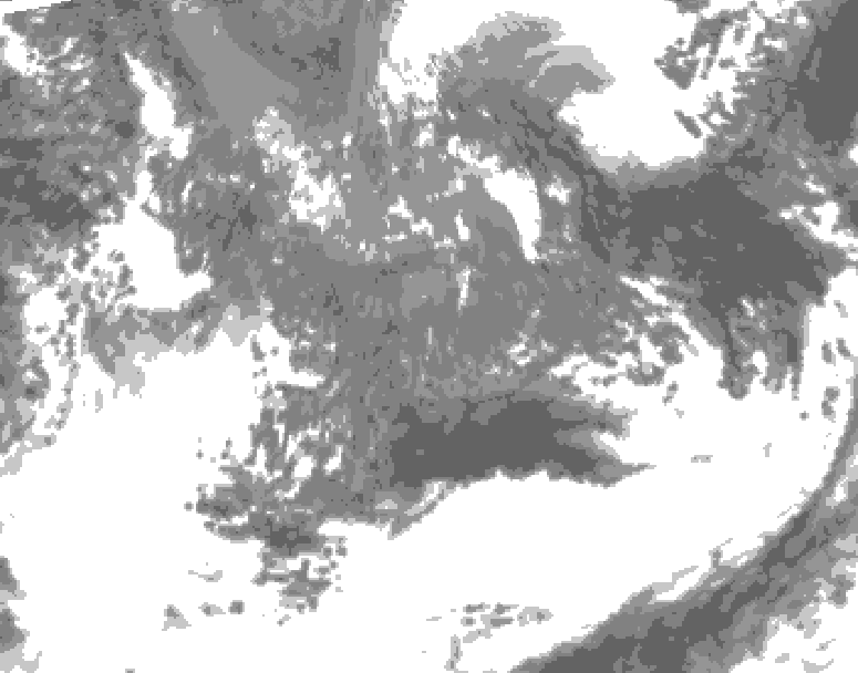 GDPS total cloud 216 hour forecast chart for Canada based on 2026/10/02 0000Z data