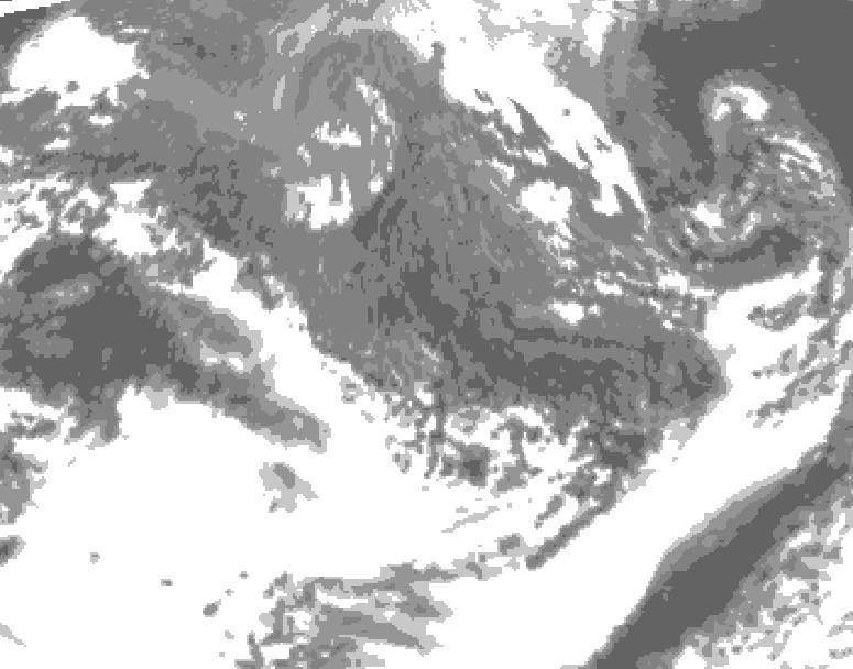 GDPS total cloud 132 hour forecast chart for Canada based on 2026/10/02 1200Z data