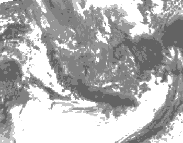 GDPS total cloud 192 hour forecast chart for Canada based on 2026/10/02 1200Z data
