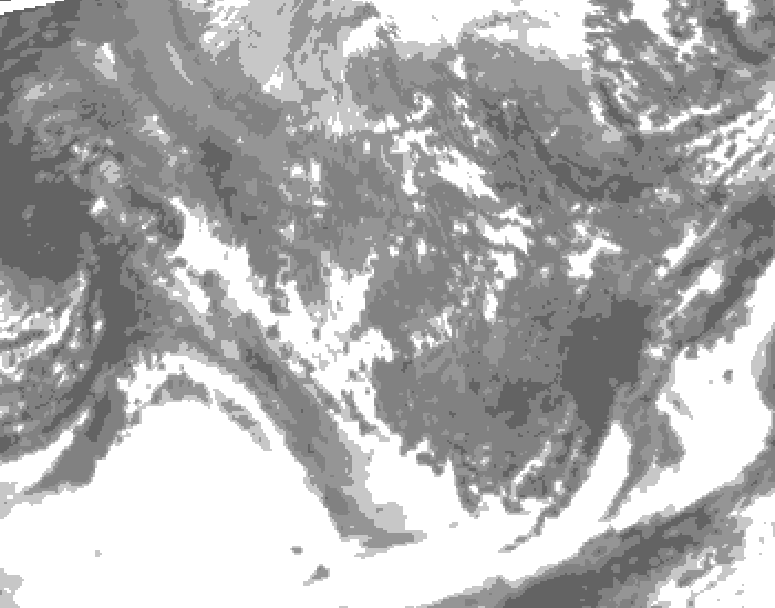 GDPS total cloud 240 hour forecast chart for Canada based on 2026/10/02 1200Z data