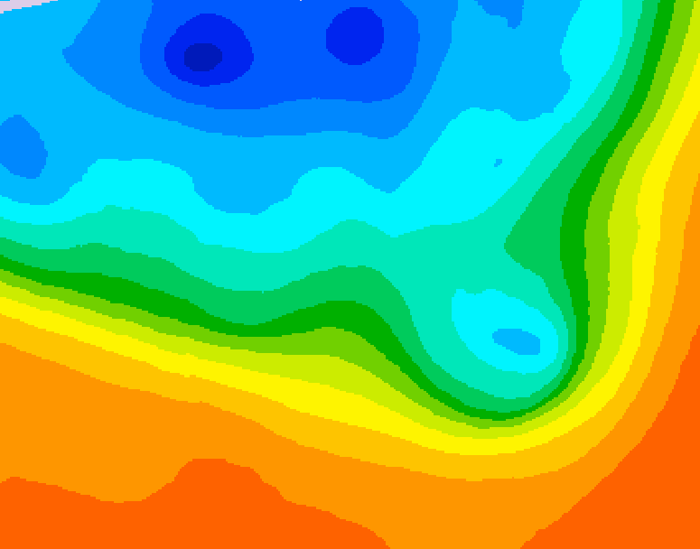 GDPS 500 millibar geopotential height 072 hour forecast chart for Canada based on 2026/10/03 0000Z data