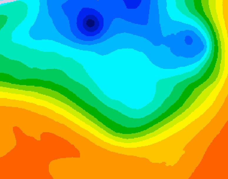 GDPS 500 millibar geopotential height 120 hour forecast chart for Canada based on 2026/10/03 0000Z data