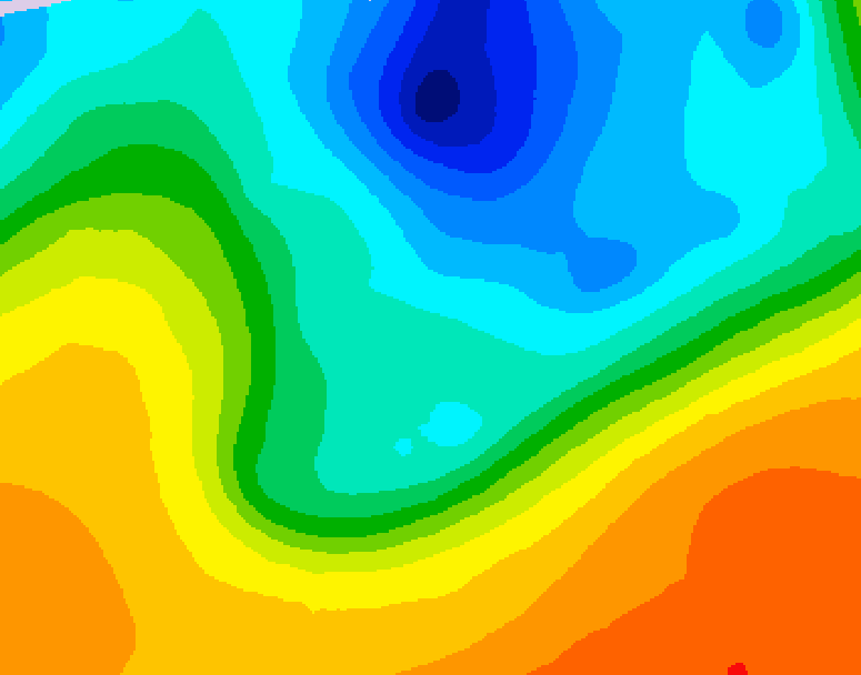 GDPS 500 millibar geopotential height 216 hour forecast chart for Canada based on 2026/10/03 0000Z data