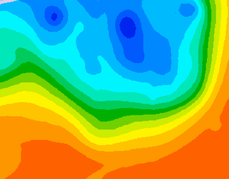 GDPS 500 millibar geopotential height 006 hour forecast chart for Canada based on 2026/10/03 1200Z data