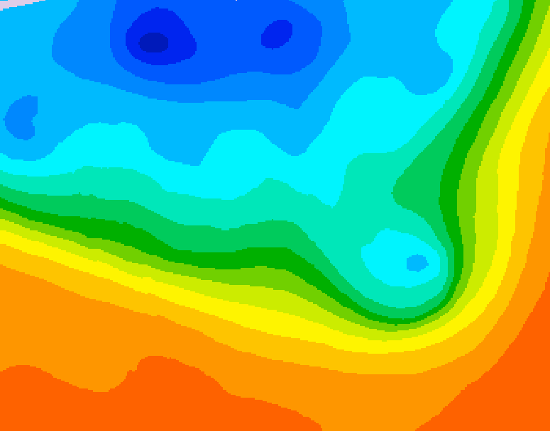 GDPS 500 millibar geopotential height 060 hour forecast chart for Canada based on 2026/10/03 1200Z data