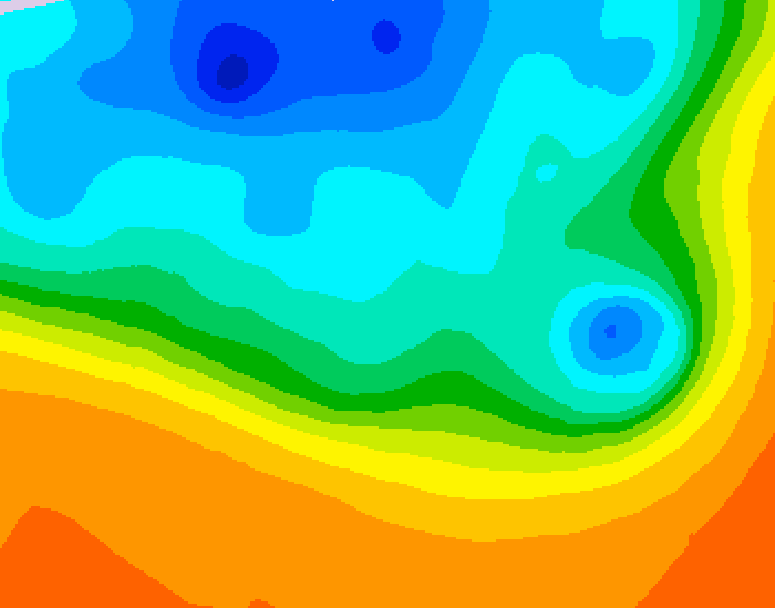 GDPS 500 millibar geopotential height 072 hour forecast chart for Canada based on 2026/10/03 1200Z data