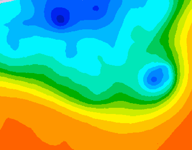 GDPS 500 millibar geopotential height 078 hour forecast chart for Canada based on 2026/10/03 1200Z data