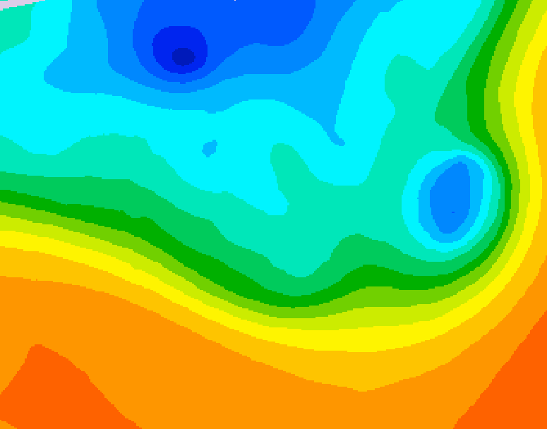 GDPS 500 millibar geopotential height 084 hour forecast chart for Canada based on 2026/10/03 1200Z data