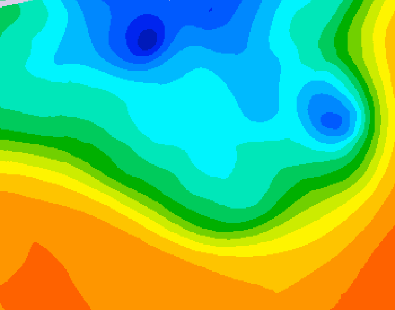 GDPS 500 millibar geopotential height 096 hour forecast chart for Canada based on 2026/10/03 1200Z data