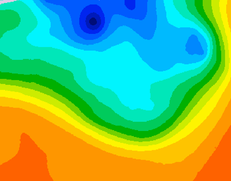 GDPS 500 millibar geopotential height 108 hour forecast chart for Canada based on 2026/10/03 1200Z data