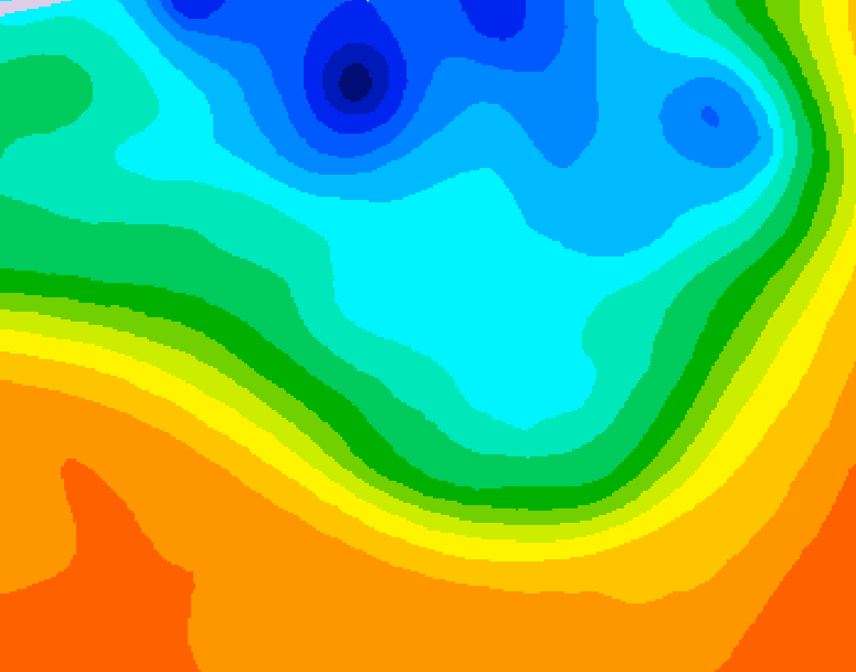 GDPS 500 millibar geopotential height 114 hour forecast chart for Canada based on 2026/10/03 1200Z data