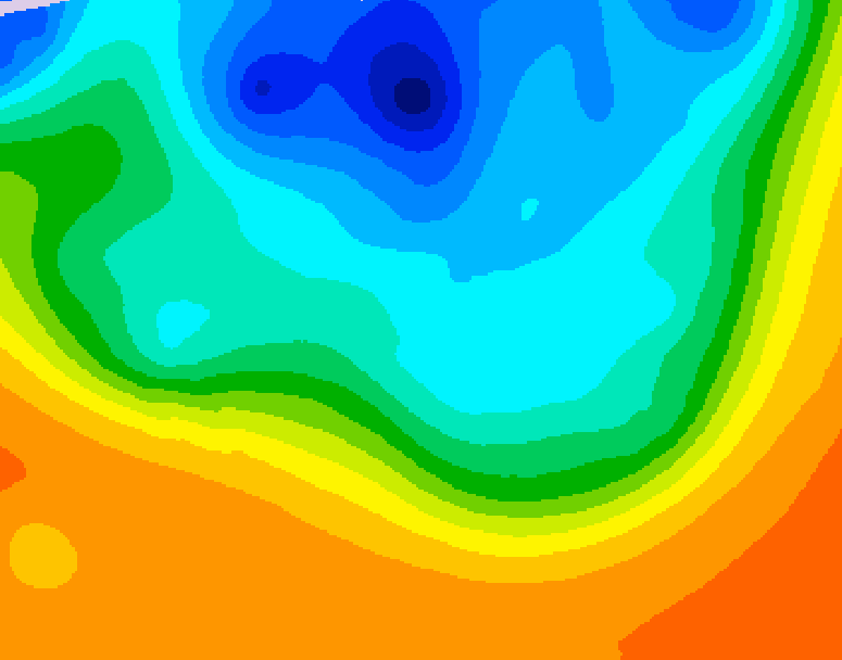 GDPS 500 millibar geopotential height 144 hour forecast chart for Canada based on 2026/10/03 1200Z data