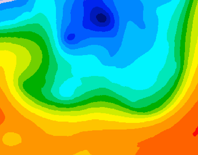 GDPS 500 millibar geopotential height 162 hour forecast chart for Canada based on 2026/10/03 1200Z data