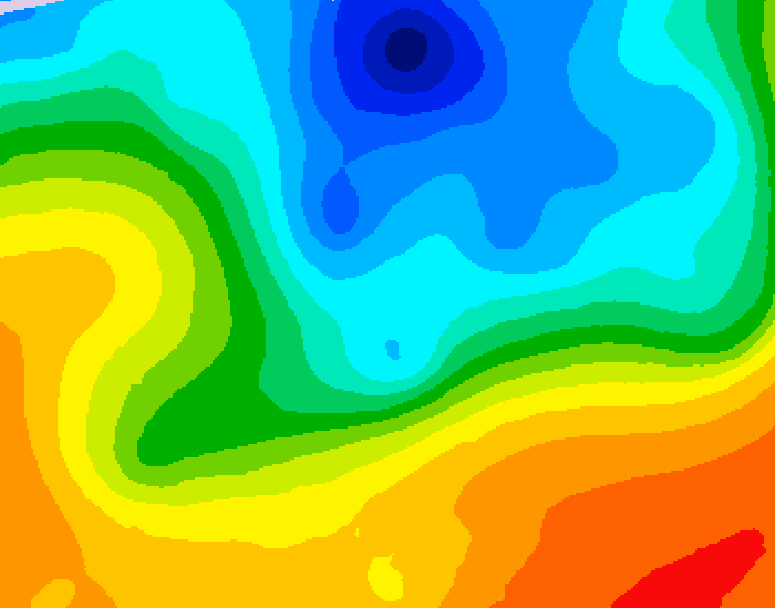 GDPS 500 millibar geopotential height 186 hour forecast chart for Canada based on 2026/10/03 1200Z data
