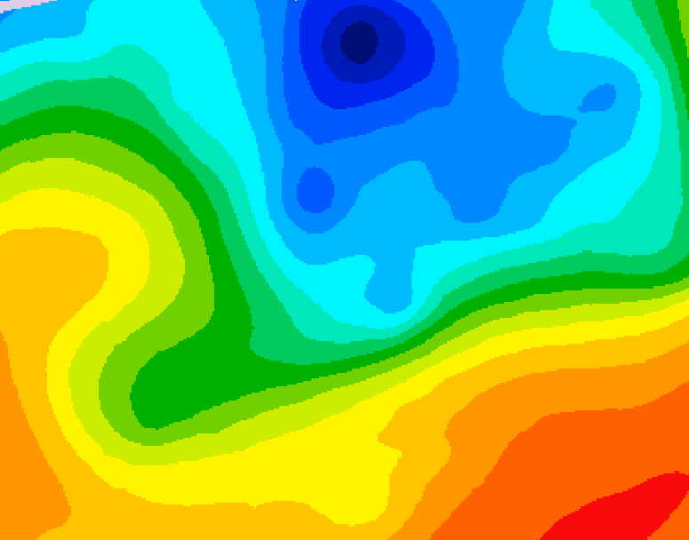 GDPS 500 millibar geopotential height 192 hour forecast chart for Canada based on 2026/10/03 1200Z data