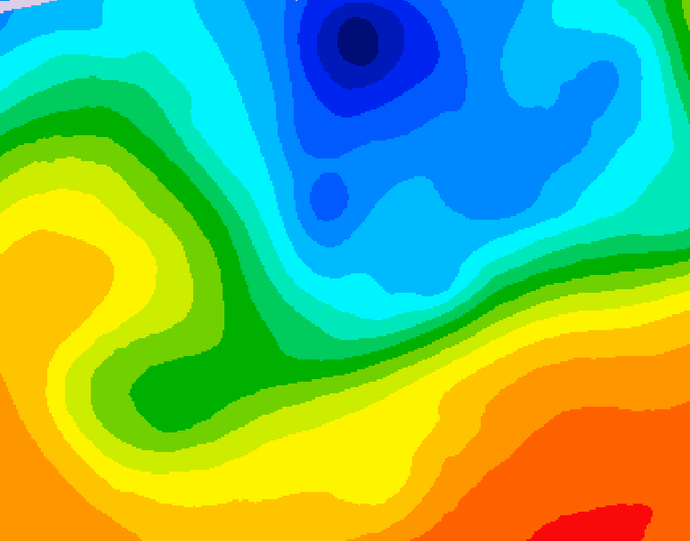 GDPS 500 millibar geopotential height 198 hour forecast chart for Canada based on 2026/10/03 1200Z data