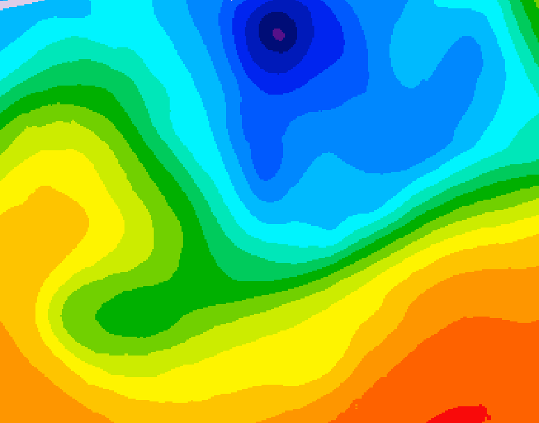 GDPS 500 millibar geopotential height 204 hour forecast chart for Canada based on 2026/10/03 1200Z data