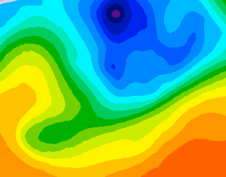 GDPS 500 millibar geopotential height 210 hour forecast chart for Canada based on 2026/10/03 1200Z data