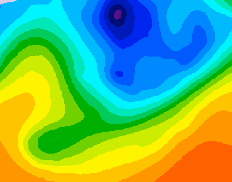 GDPS 500 millibar geopotential height 216 hour forecast chart for Canada based on 2026/10/03 1200Z data