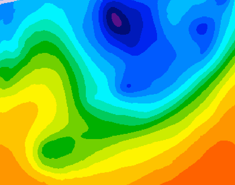 GDPS 500 millibar geopotential height 228 hour forecast chart for Canada based on 2026/10/03 1200Z data