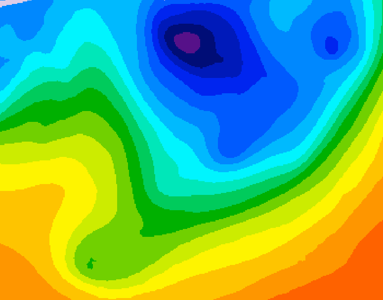 GDPS 500 millibar geopotential height 240 hour forecast chart for Canada based on 2026/10/03 1200Z data