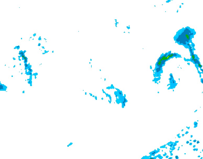 GDPS precipitation 096 hour forecast chart for Canada based on 2026/10/03 0000Z data