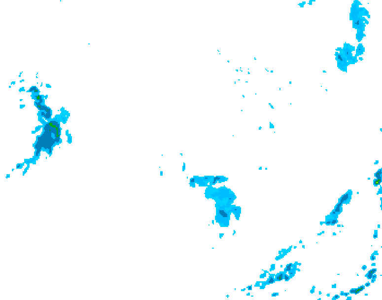 GDPS precipitation 018 hour forecast chart for Canada based on 2026/10/03 1200Z data