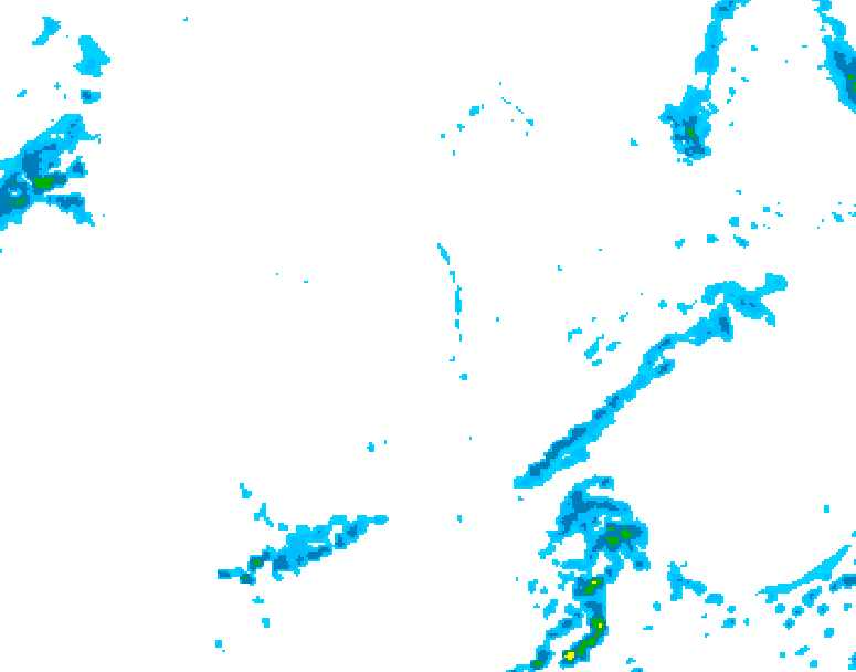 GDPS precipitation 210 hour forecast chart for Canada based on 2026/10/03 1200Z data