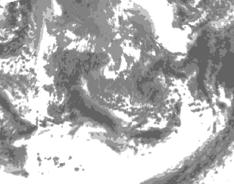 GDPS total cloud 168 hour forecast chart for Canada based on 2026/10/03 0000Z data