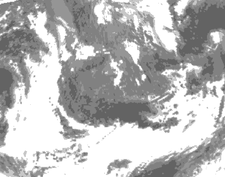 GDPS total cloud 192 hour forecast chart for Canada based on 2026/10/03 0000Z data