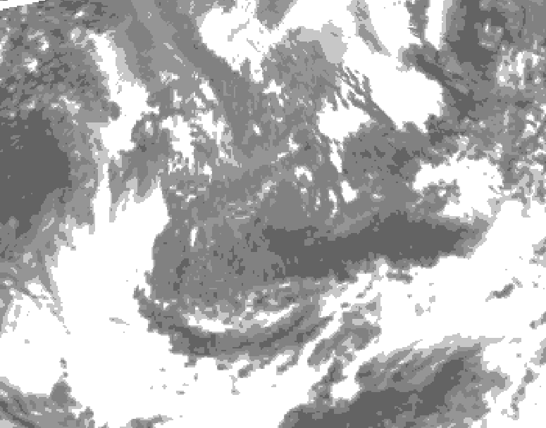 GDPS total cloud 210 hour forecast chart for Canada based on 2026/10/03 0000Z data