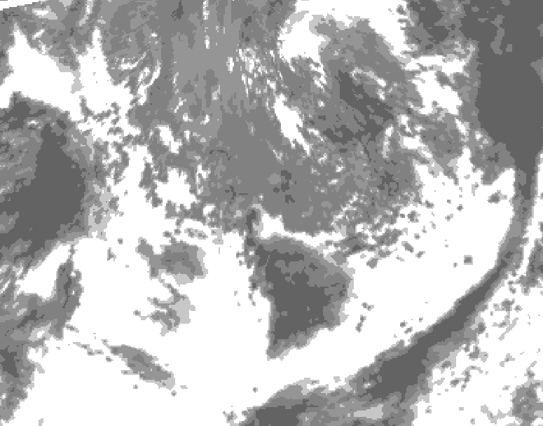 GDPS total cloud 012 hour forecast chart for Canada based on 2026/10/03 1200Z data
