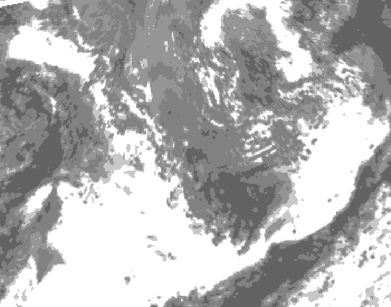 GDPS total cloud 024 hour forecast chart for Canada based on 2026/10/03 1200Z data