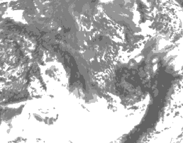 GDPS total cloud 054 hour forecast chart for Canada based on 2026/10/03 1200Z data